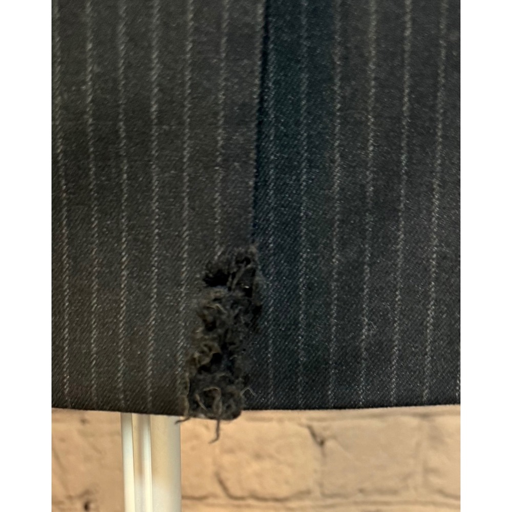 Rails JAC Charcoal Pinstripe Blazer Double Breasted‎ Large NWT Damaged - Picture 3 of 7